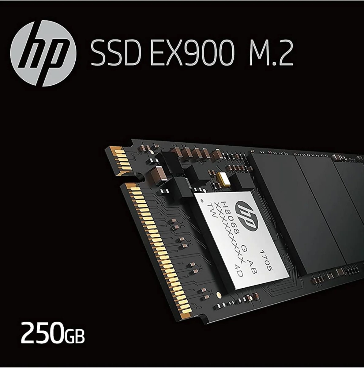 Disco duro Solido SSD  HP EX900, 250GB, M.2, 2280, PCIe Gen 3x4, NVMe 1.3.